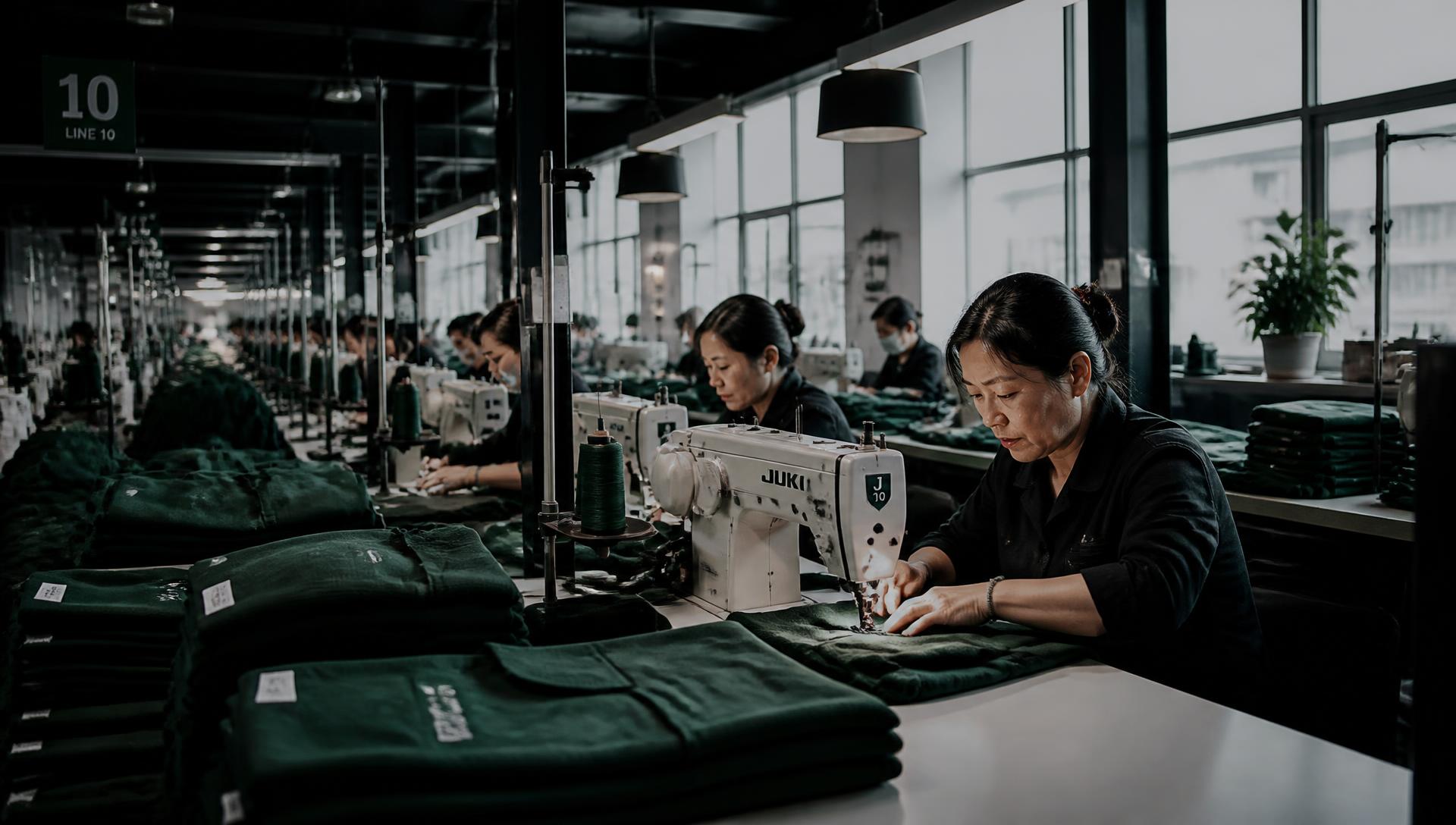 Sewing lines inside the EcoWear factory